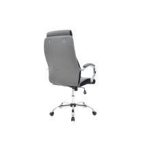 Sillón de Dirección en Piel Sintética Negro-Gris: Elegancia y confort para ejecutivos